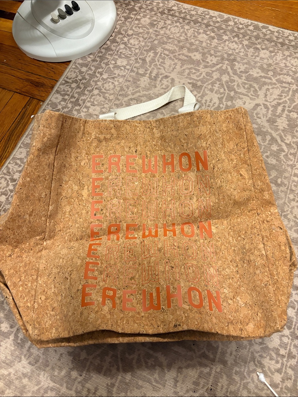 Erewhon cork tote bag